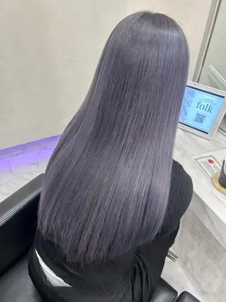 セミロング 🌈ハイトーンカラー /艶カラー🌈たくやのヘアスタイル