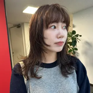 セミロング 市川 蘭のヘアスタイル