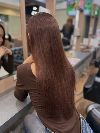 ロング カラー RIEブリーチ& エクステ特化型のヘアスタイル