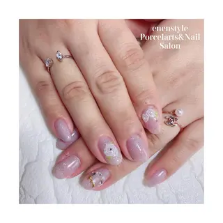 ミディアム ネイル 🐾enen style 🐾のネイルデザイン