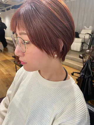 ショート カラー 夜23時まで予約🉑 reverieあきらのヘアスタイル