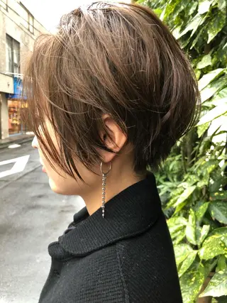 ショート カラー すきバサミを使わない カット✂️✨郡司泰之のヘアスタイル