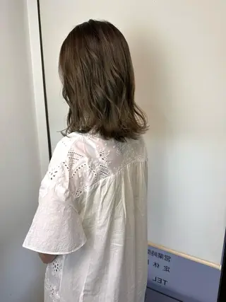 ミディアム カラー ブリーチカラー🫧 森　凪沙のヘアスタイル