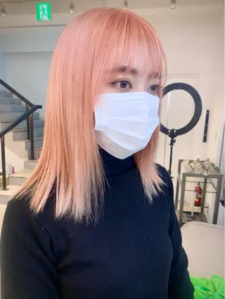 ミディアム カラー Kureha/ネイル トレンドヘアのマツエク・マツパデザイン