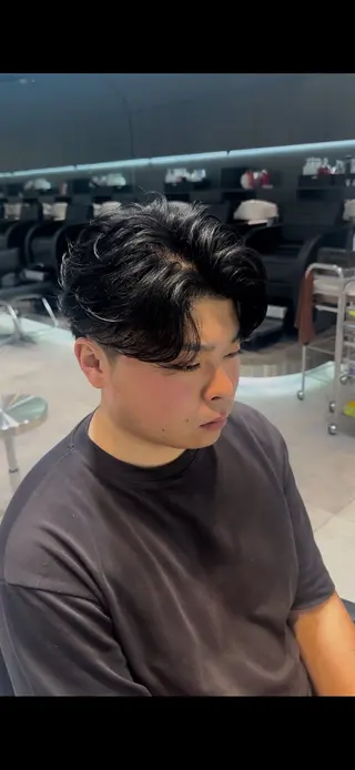 ショート パーマ メンズ 似合わせパーマ🔥 河浪  大智のヘアスタイル