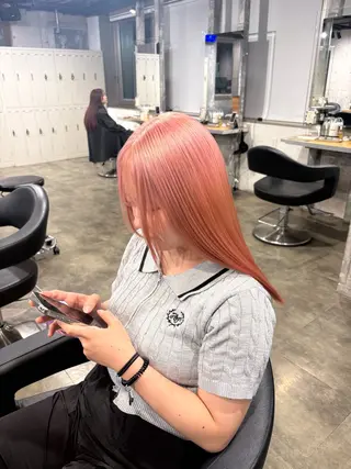セミロング カラー ハイトーン 横浜💞ミオのヘアスタイル