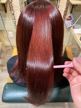 ロング パーマ タケデ スズカのヘアスタイル