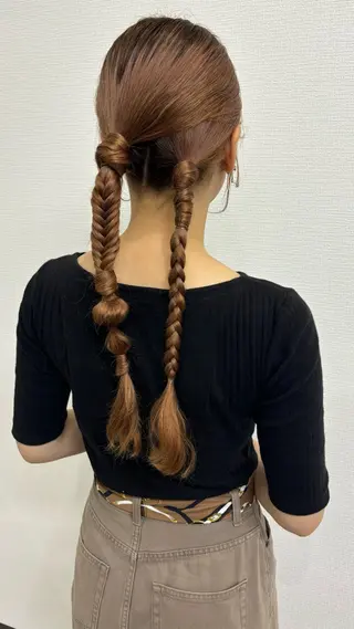 ロング ヘアアレンジ ブリーチ透明感カラー /レイヤー👗しずかのヘアスタイル
