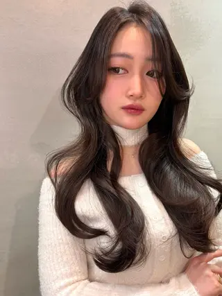 ロング 仙台Ｉ韓国レイヤー Ｉ髪質改善Ｉ伊藤拓海のヘアスタイル