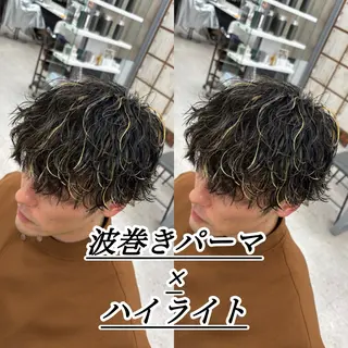 パーマ メンズ 京都河原町 メンズパーマ助川龍哉のヘアスタイル