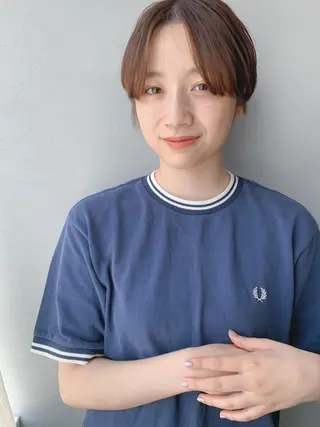 ショート ボブパーマコテ巻き風 パーマNo1深江秀平のヘアスタイル