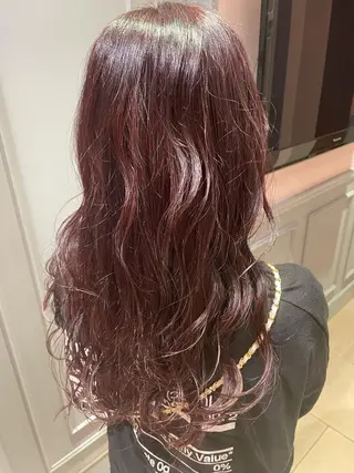 ロング カットモデル ヨネダのヘアスタイル