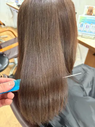 セミロング カラー 髪質改善TR特化 副店長 坂田一樹】のヘアスタイル