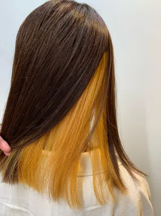 ミディアム カラー 天野 開のヘアスタイル