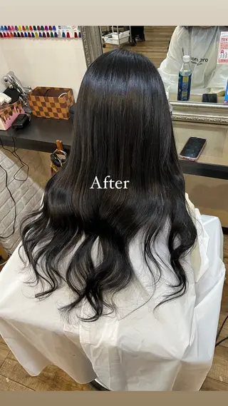 ロング きむえり/髪質改善 /うねり広がり改善のヘアスタイル