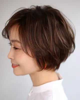 ショート 伸びても可愛いカラー 愛甲竜佑のヘアスタイル