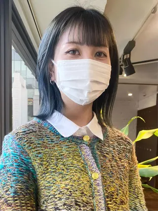 ミディアム カラー ヘアアレンジ レイヤーカット×髪質 改善🇰🇷シオリのヘアスタイル