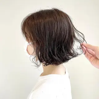 ショート パーマ ボブ/縮毛/レイヤー モトナリのヘアスタイル