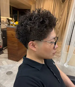 ショート パーマ 藤島 遥翔のヘアスタイル