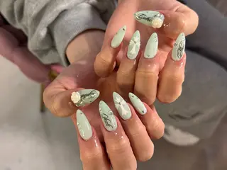 ネイル 渋谷T&B ロング ネイル/ユキ🤎のネイルデザイン