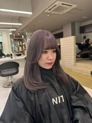 ミディアム カラー ヘアアレンジ Over hair_ misakiのヘアスタイル