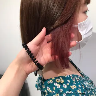 ミディアム カラー 【暖色カラー特化】 中山由梨のヘアスタイル