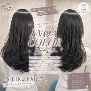 ロング カラー 🍒ハイレイヤー🍒 海外ヘア🍒Momoのヘアスタイル