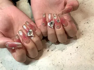 ネイル 韓国/ワンホン/長さ 出しつけ放題🎀のネイルデザイン