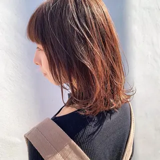 ミディアム カラー 中川 竜誠のヘアスタイル