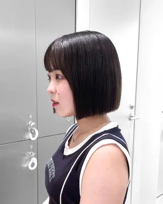 ショート カラー ヘアアレンジ 縮毛矯正🤍 盛れるボブ/ひかりのヘアスタイル
