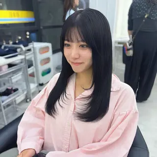 ロング カラー ParveMix 楠本結菜💟のヘアスタイル