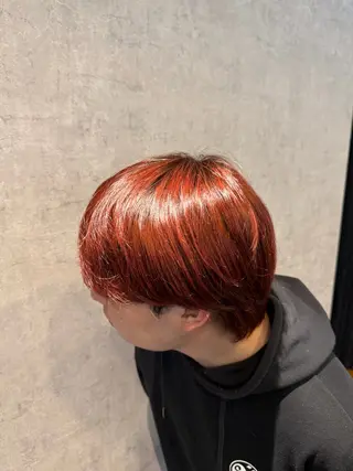 カラー メンズ 艶カラー×デザイン カラー特化/値賀大樹のヘアスタイル