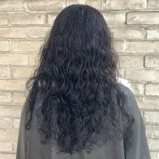 ロング パーマ 横浜パーマ🌐ボブ✨ 暖色カラーもえかのヘアスタイル