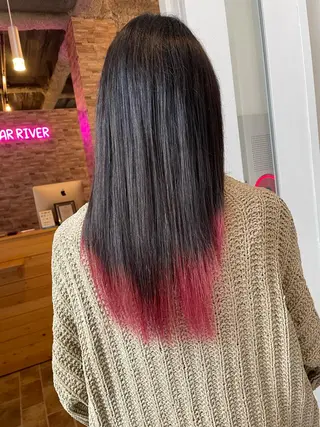 ロング カラー YUI/ ブリーチカラー🌷のヘアスタイル