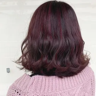 ミディアム レイヤー/艶髪カラー 森本くるみのヘアスタイル