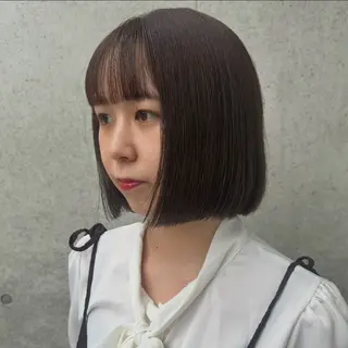 ミディアム カラー 🎀髪質改善🎀潤艶 ストレート💖くるみのヘアスタイル