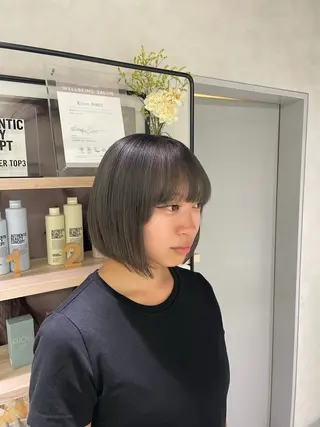 カラー パツボブ/暖色 西梅田/かえで🎀のヘアスタイル
