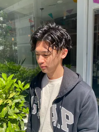 ショート パーマ メンズ Riganuts王子 Hayato✂︎のヘアスタイル