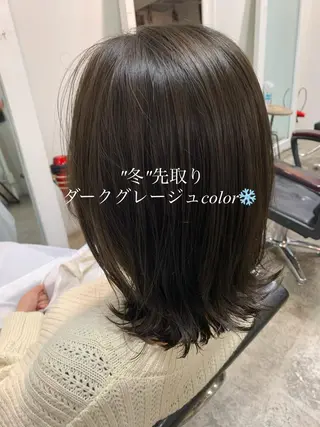ミディアム カラー 似合わせレイヤー カット/KANNAのヘアスタイル
