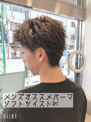 ショート パーマ ヘアアレンジ メンズ メンズパーマ特化/ メッシュ/薫/店長のヘアスタイル