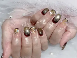 ネイル エツメ💅 長さ出し🎀デザインのネイルデザイン
