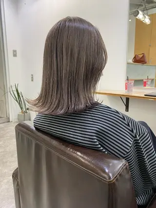 ミディアム カラー 森貴裕/ニュアンス パーマ/オリーブのヘアスタイル