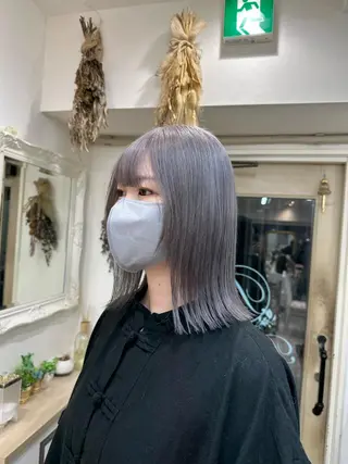 ミディアム ミルクティーベージュ /三村克彦のヘアスタイル