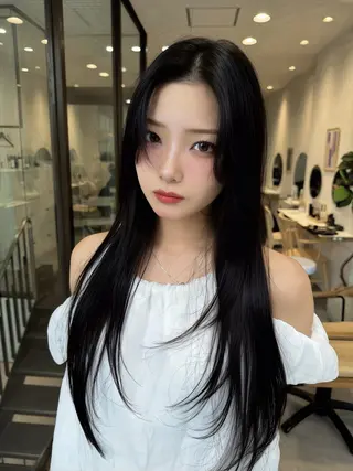ロング 韓国レイヤー/透明感 /髪質改善/アジキのヘアスタイル