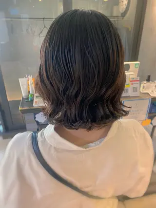 ミディアム パーマ wakana 【ブリーチカラー】のヘアスタイル