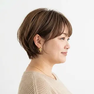 ショート カラー 🌿京都丸みショート /小倉徒歩4分/多田のヘアスタイル