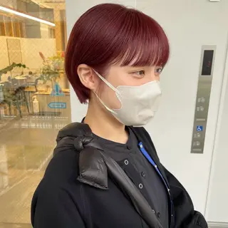 ショート 暖色・前髪カット 🎗️佐藤ゆみこのヘアスタイル