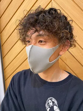 パーマ メンズ 石川 尚哉のヘアスタイル