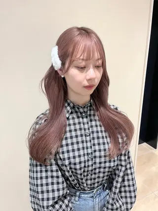 ロング RIKO👼🏻💓 韓国ガーリーのヘアスタイル