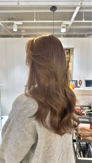 セミロング カラー 心斎橋/縮毛矯正 /艶髪カラーのヘアスタイル